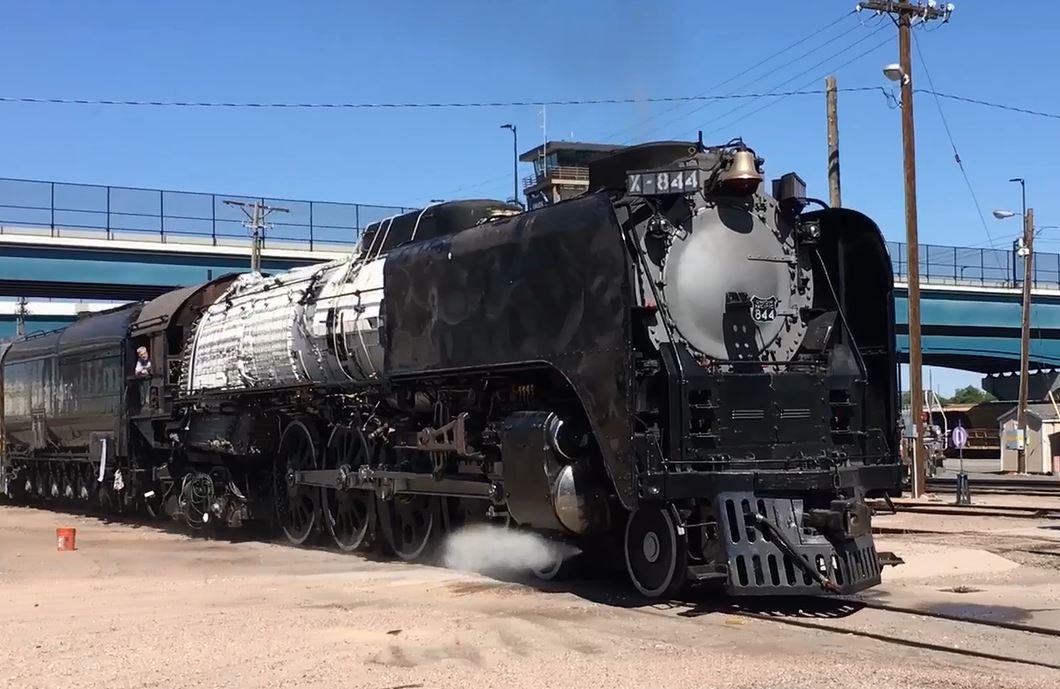 Locomotive No. 844 prepared for Cheyenne Frontier Days
