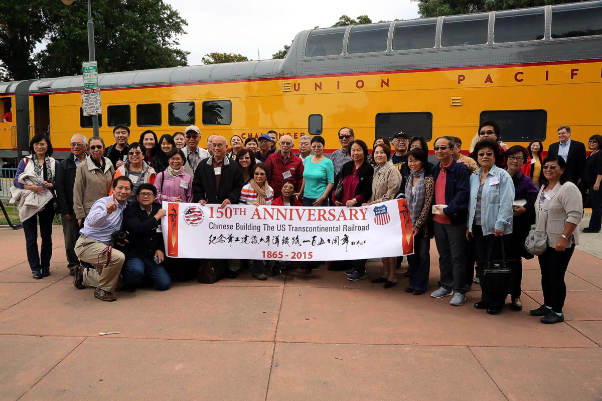 Families celebrating Chinese contributions to the railroad