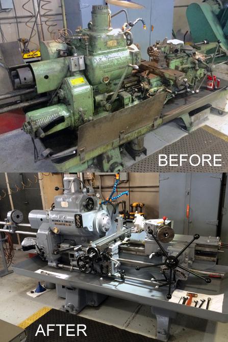 Turret Lathe Before and After