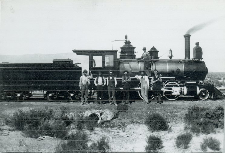 A Nevada Central Railroad train crew