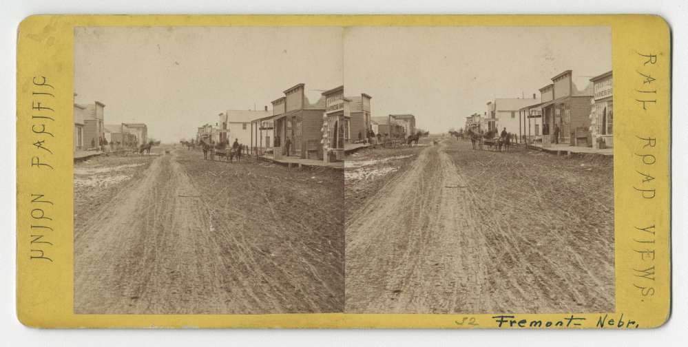 Main Street, Fremont, Nebraska, c 1868