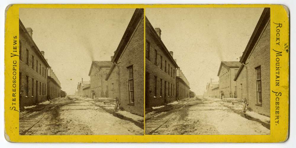1869 stereo card of Omaha Capitol Hill