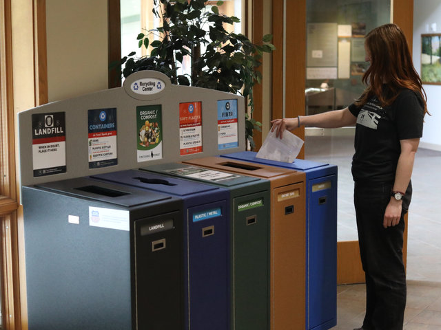 person recycling