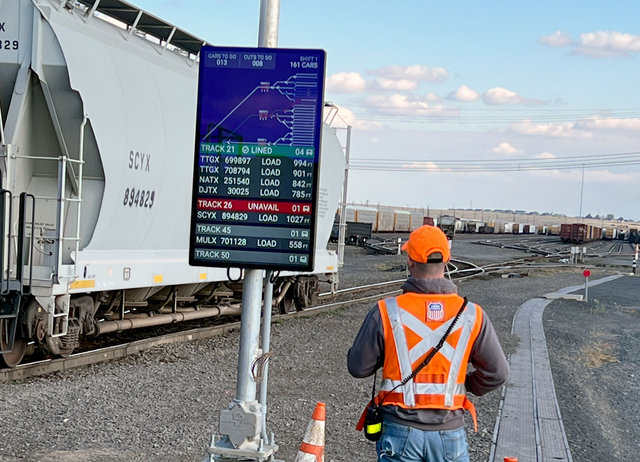 Locomotive with cargo