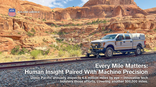 Union pacific's 8568 locomotive on track