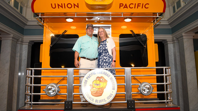 Rita Pfingsten and her husband Karl at the UP Museum