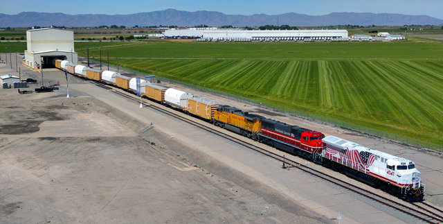 Union Pacific's newest commemorative locomotive No. 4547 begins its first mission hauling rocket parts for NASA’s Artemis III lunar exploration program.