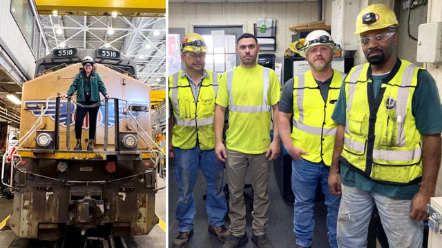 Mechanical team members at Proviso Locomotive Shop. | L