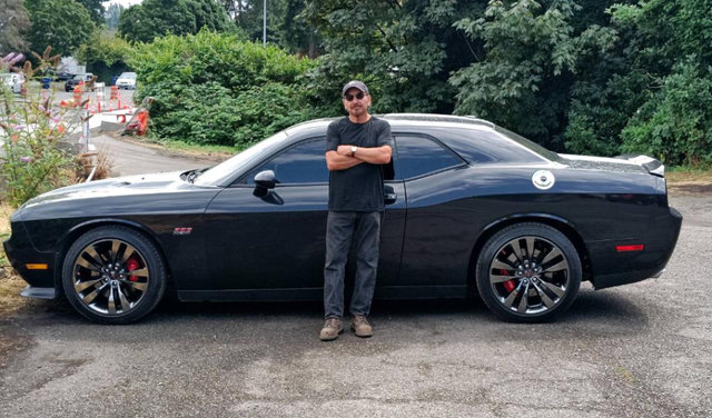 Large | Richard Guerra with Dodge Challenger SRT, Main Image
