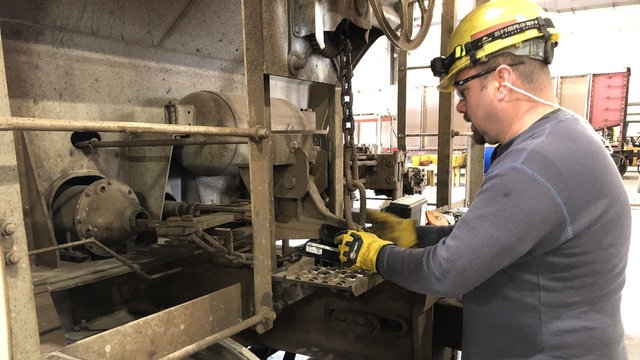 Installing the RailPulse Handbrake Released sensor on a Union Pacific covered hopper