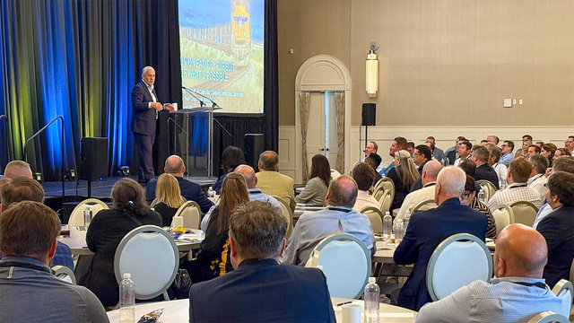 CEO Jim Vena speaks at the Progress Rail Leadership Conference | MR