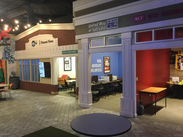 JA City in Salt Lake City provides storefronts where students work, learning about commerce and free enterprise.