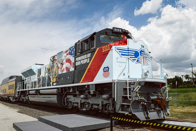 Large Retina | Employee Pride Locomotive - Angle View