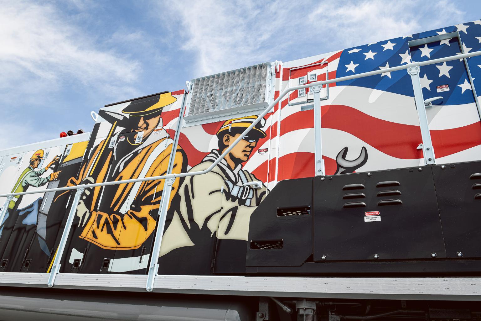 Large Retina | Employee Pride Locomotive - Right Front Closeup