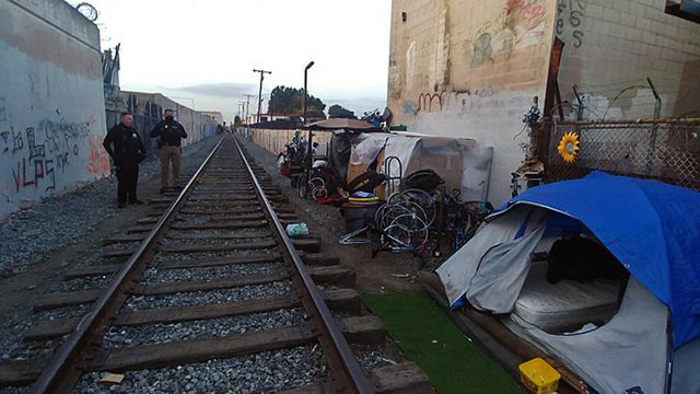 Large Retina | Homeless encampment