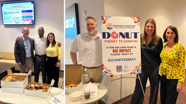 Collage of Marketing and Sales employees at Donut social | MR