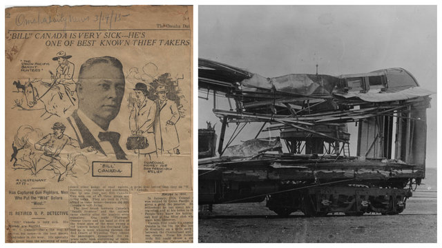 William T. Canada newspaper clip and Wild Bunch train robbery | L