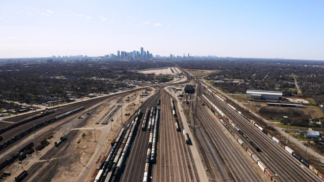 Aerial shot of Englewood Yard in Houston | MR