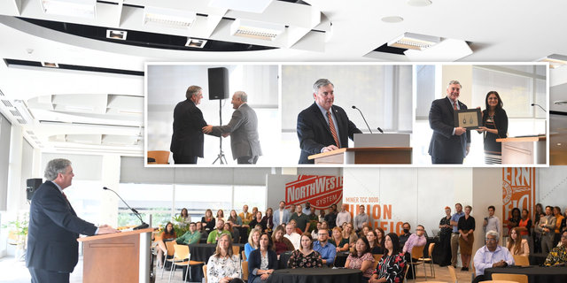 Scott Moore retirement celebration collage | LR