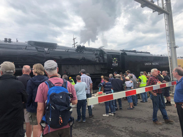 Big Boy No. 4014 stops in Greeley, Colorado.
