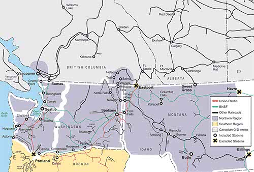 UP I-5 Northern Regions for Proportional Rate Agreement