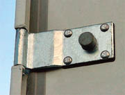 All door hinges are 4" wide. Door hardware is installed using anti-theft fasteners.