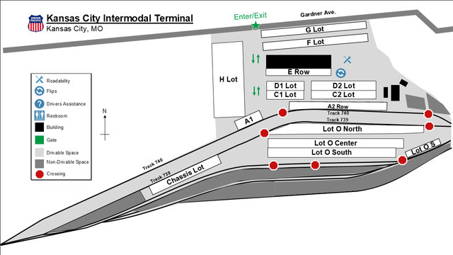 Kansas City Intermodal Terminal facility map