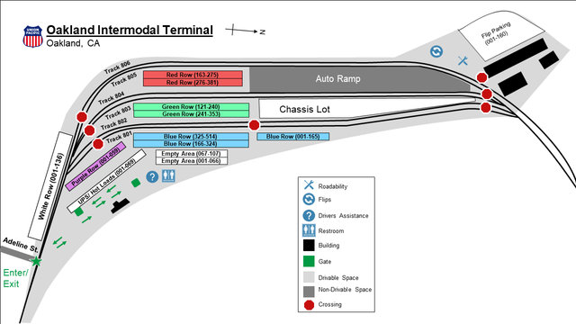 Oakland detailed facility map