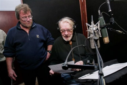 Chip Davis, left, and Bill Fries in the studio. In 1973, Bill Fries would go on to write TV commercials for Old Home Bread, which, in 1974 won a CLIO for Best U.S. Television Campaign. The music for those spots was by Chip Davis, who would go on to create Mannheim Steamroller. In 1974, Bill became the voice of C.W. McCall, who, with Chip, wrote and recorded more than 60 songs for MGM/Polydor Records, including one that changed their lives forever - "Convoy." They remain partners to this day.