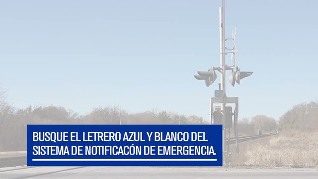 Señal de Notificación de Emergencia en Los Cruces de Ferrocarril