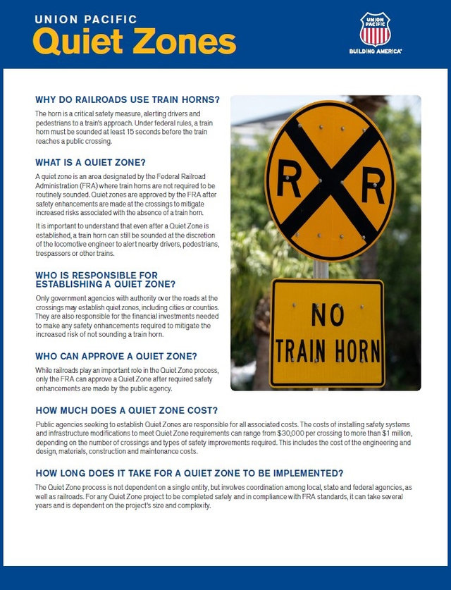 Quiet Zone Fact Sheet