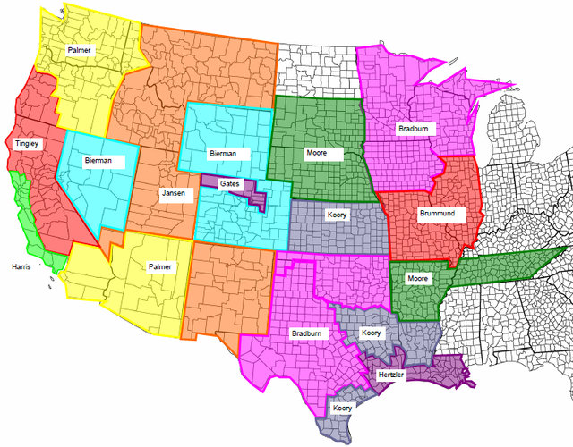 Map of Real Estate contacts