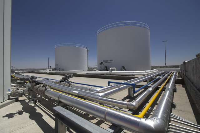 Diesel fuel storage containers at the Santa Teresa Intermodal Facility.
