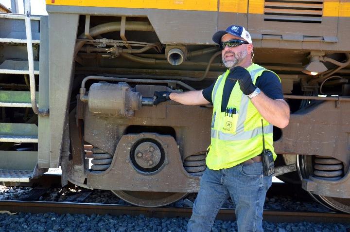 Brakeperson Beau Beam provides instruction to first responders. | L