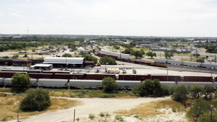 UP trains along the U.S.-Mexico border at Eagle Pass | M