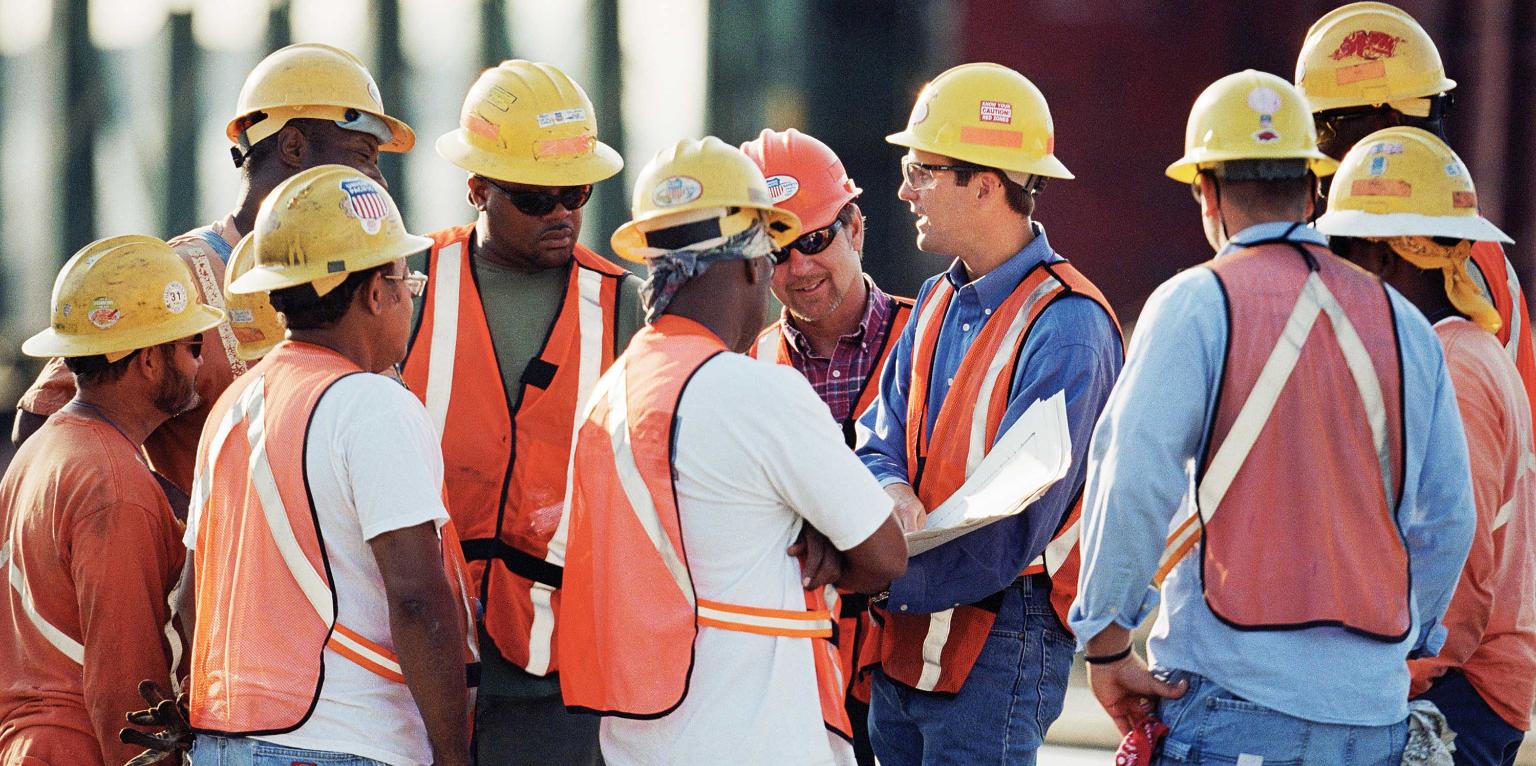 A safety briefing in North Little Rock, Arkansas.