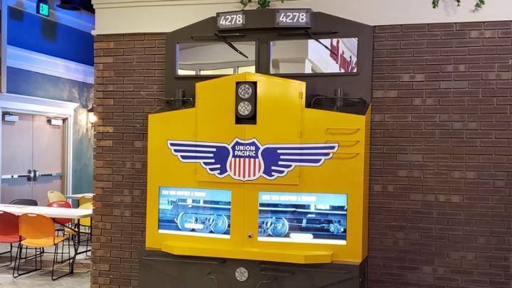 Students become safety inspectors in Union Pacific’s new interactive display housed inside JA City.