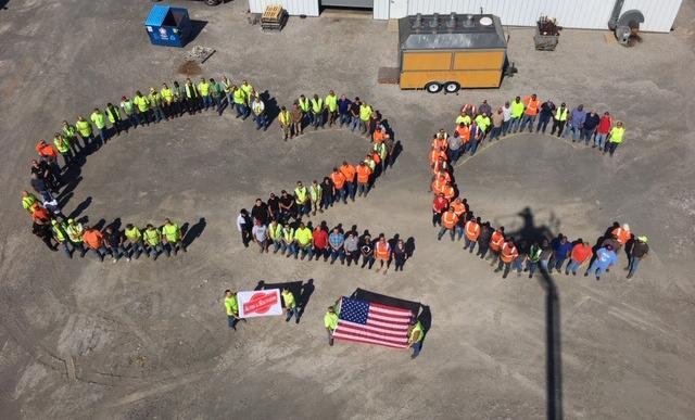 Alton & Southern employees participate in the Sept. 30 safety stand down.