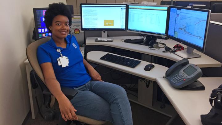 Critical Call Dispatcher Ariel Glover works with, at minimum, four or five different systems simultaneously