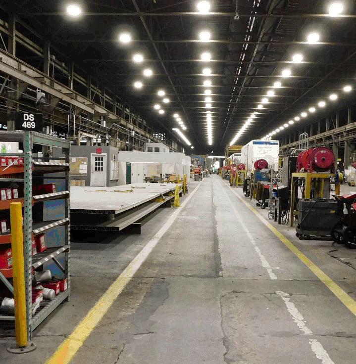 New LED lights shine at Union Pacific’s De Soto, Missouri, facility.