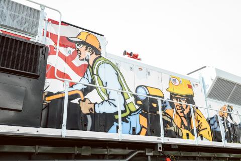 Small | Employee Pride Locomotive - Left Middle Closeup