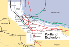 I-5 corridor Portland detail map thumbnail
