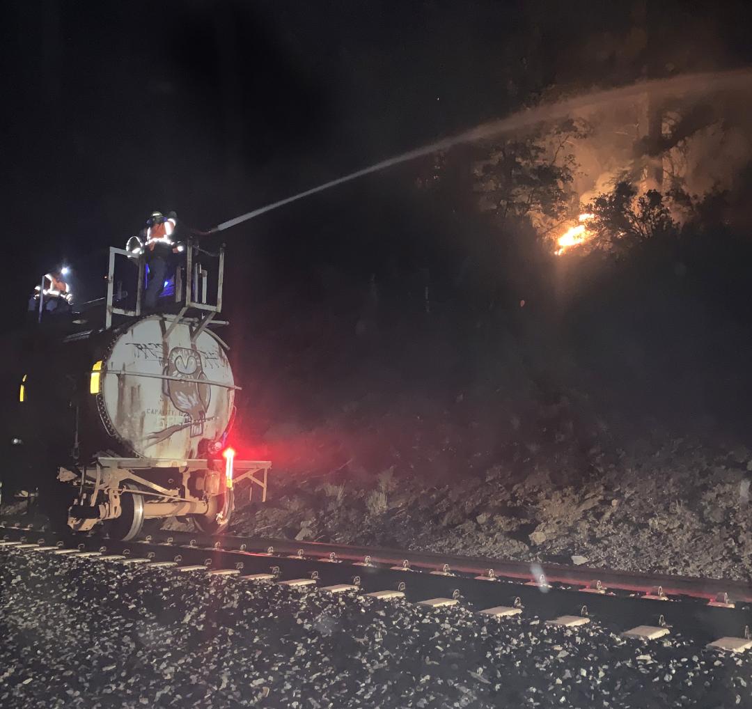 Medium Retina | Inside Track: UP Water Train California Fires Night