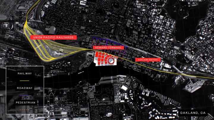Medium | Howard Terminal stadium proposal aerial