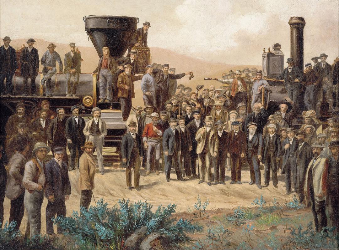 Medium Retina | Inside Track: Driving Last Spike painting for America Celebrates