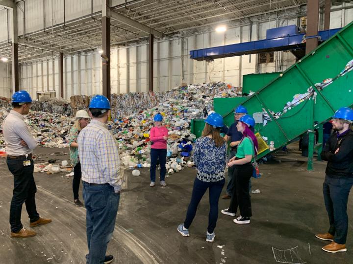 Planet Tracks members take a tour of Omaha's First Star Recycling facility.
