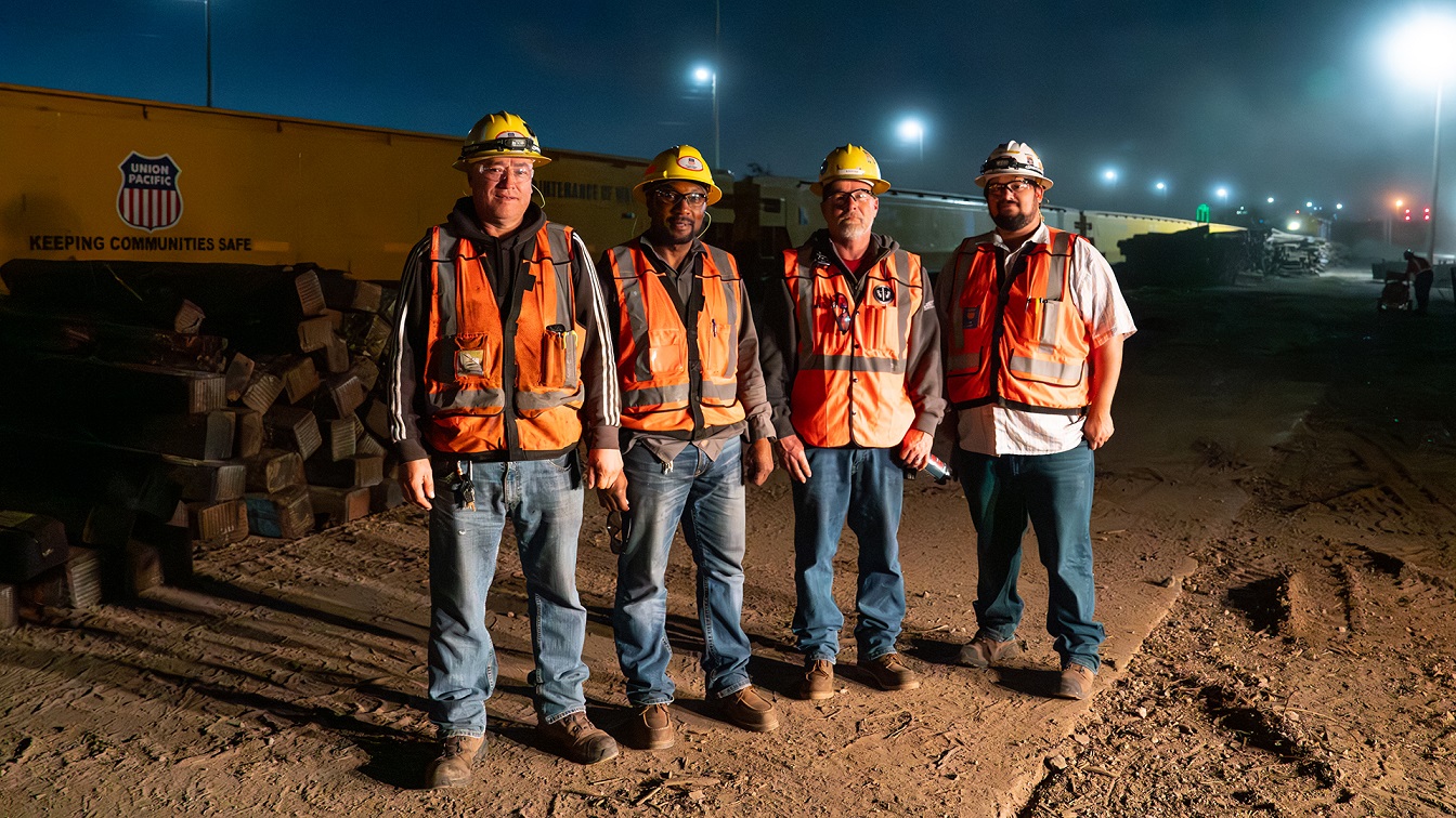 Maintenance of Way Employees in Union Pacific's Dallas, TX Yard