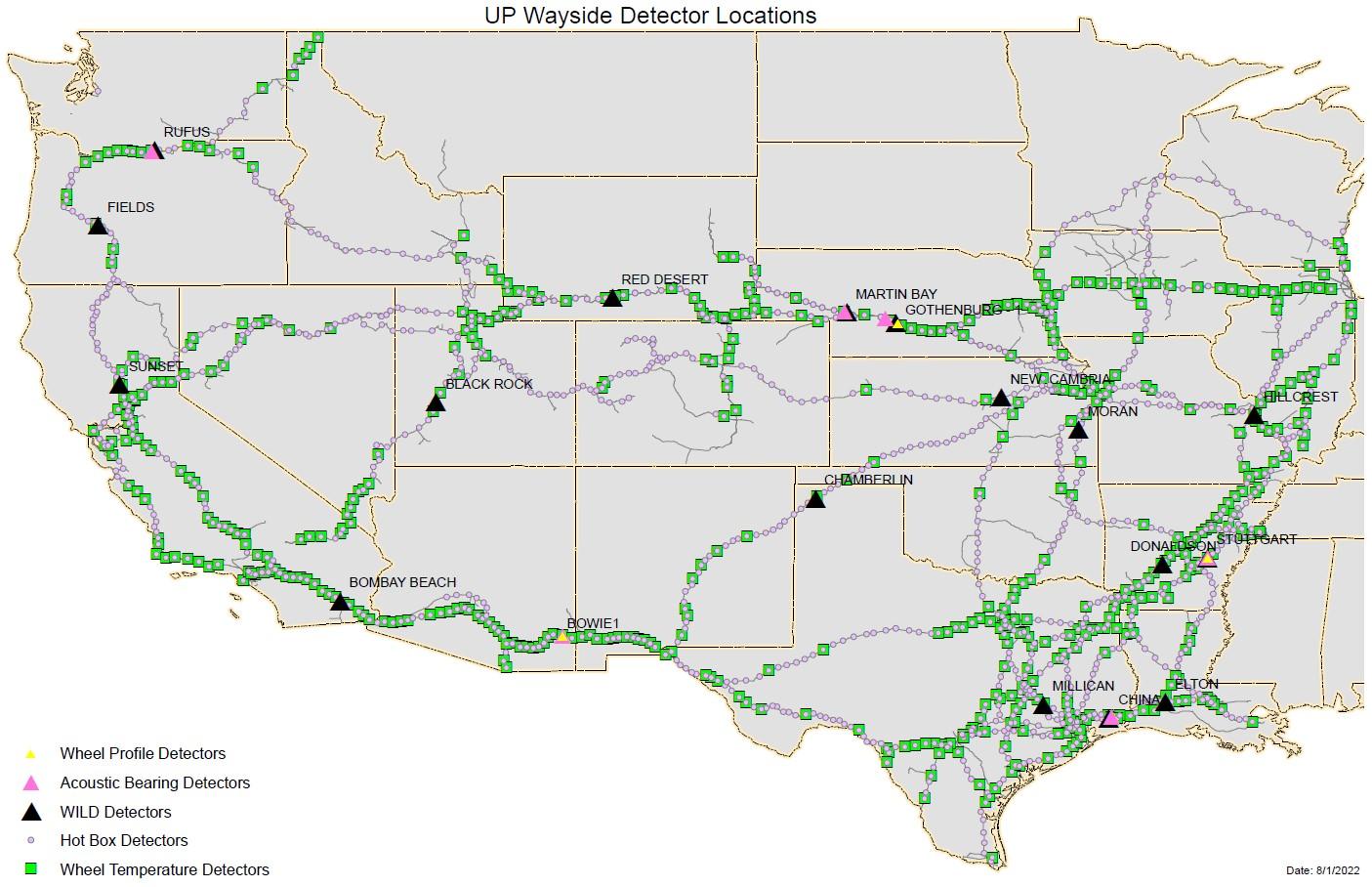 UP Wayside Detector Map | O