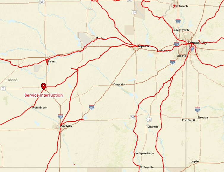 031323 Service Interruption Map | O