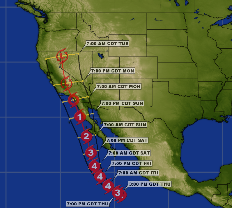 Hurricane Hilary Map 081823